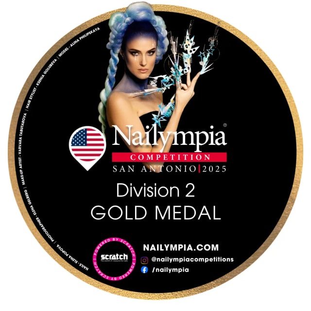 Nailympia San Antonio 2025 Division 2 Gold Medal - Karyna Kyliushyk