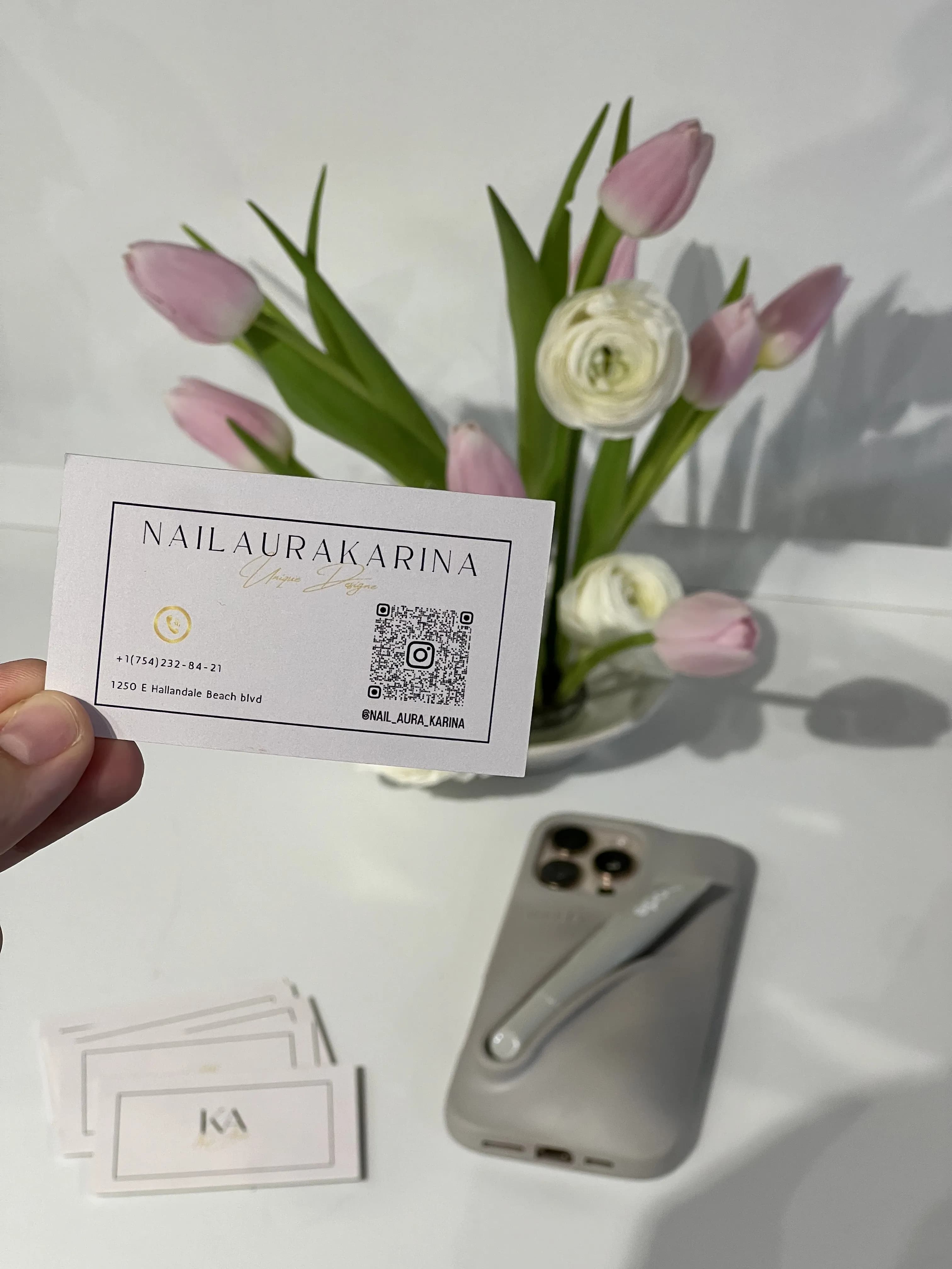 Professional manicure design 21 by Nails Aura in Hallandale Beach