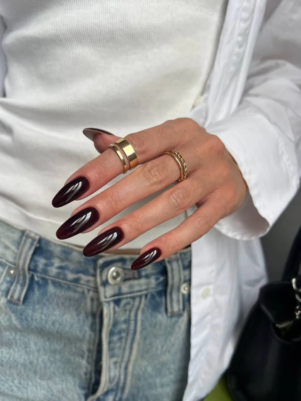Burgundy — nail art by Nails Aura